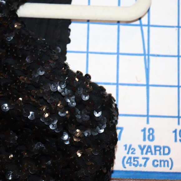 🖤✨🌙 VINTAGE BLACK SEQUIN EVENING DRESS · SIZE S ✨ - Picture 7 of 9